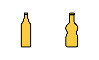 Bottle icon set for web and mobile app. bottle sign and symbol