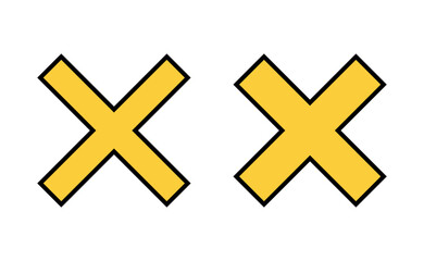 Close icon set for web and mobile app. Delete sign and symbol. cross sign