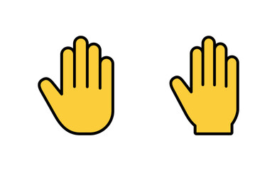 Obraz premium Hand icon set for web and mobile app. hand sign and symbol. hand gesture