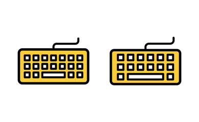 Keyboard icon set for web and mobile app. keyboard sign and symbol