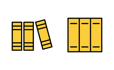 Library icon set for web and mobile app. education sign and symbol