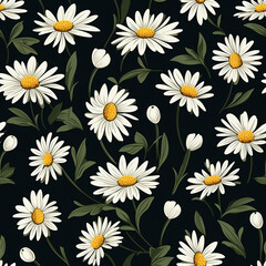 Floral daisy design for fashion design