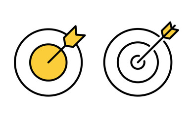 Target icon set for web and mobile app. goal icon vector. target marketing sign and symbol