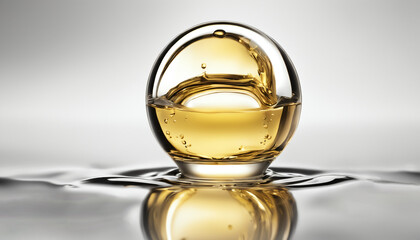 Oil Water Droplet Closeup