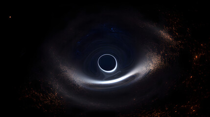 ブラックホール：光さえ逃れられない強力な重力領域 No.024  Black Hole A Region of Space-Time with Gravity So Strong That Not Even Light Can Escape Generative AI
