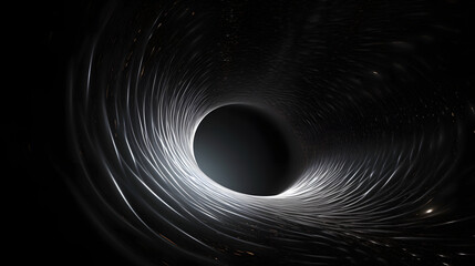 ブラックホール：光さえ逃れられない強力な重力領域 No.014  Black Hole A Region of Space-Time with Gravity So Strong That Not Even Light Can Escape Generative AI - obrazy, fototapety, plakaty