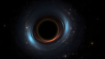 ブラックホール：光さえ逃れられない強力な重力領域 No.016  Black Hole A Region of Space-Time with Gravity So Strong That Not Even Light Can Escape Generative AI - obrazy, fototapety, plakaty