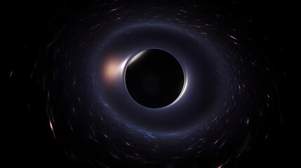 ブラックホール：光さえ逃れられない強力な重力領域 No.005  Black Hole A Region of Space-Time with Gravity So Strong That Not Even Light Can Escape Generative AI - obrazy, fototapety, plakaty