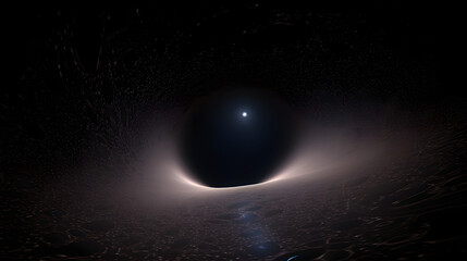ブラックホール：光さえ逃れられない強力な重力領域 No.011  Black Hole A Region of Space-Time with Gravity So Strong That Not Even Light Can Escape Generative AI