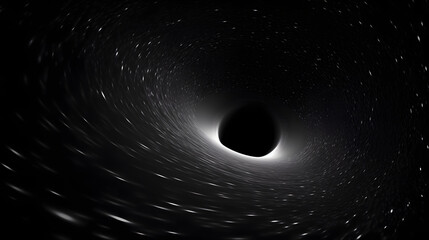 ブラックホール：光さえ逃れられない強力な重力領域 No.009  Black Hole A Region of Space-Time with Gravity So Strong That Not Even Light Can Escape Generative AI - obrazy, fototapety, plakaty
