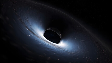 ブラックホール：光さえ逃れられない強力な重力領域 No.015  Black Hole A Region of Space-Time with Gravity So Strong That Not Even Light Can Escape Generative AI - obrazy, fototapety, plakaty