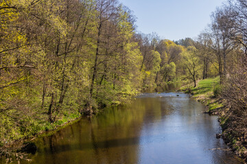 Fototapeta na wymiar Jizera river in Semily, Czechia
