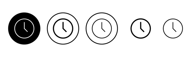 Clock icon set illustration. Time sign and symbol. watch icon