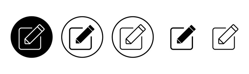 Edit icon set illustration. edit document sign and symbol. edit text icon. pencil. sign up