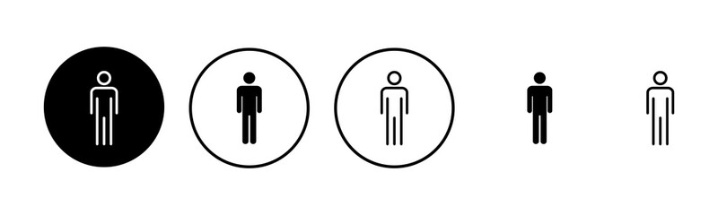 Man icon set illustration. male sign and symbol. human symbol