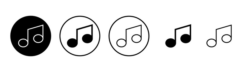Music icon set illustration. note music sign and symbol