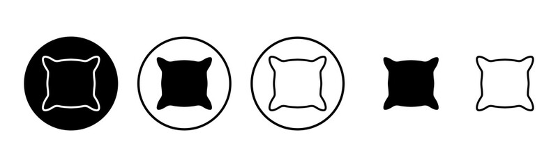 Pillow icon set illustration. Pillow sign and symbol. Comfortable fluffy pillow