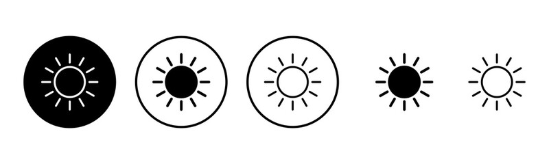 Sun icon set illustration. Brightness sign and symbol.