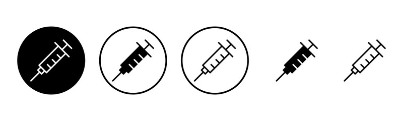Syringe icon set illustration. injection sign and symbol. vaccine icon