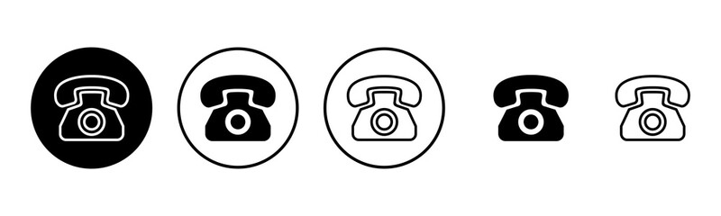 Telephone icon set illustration. phone sign and symbol