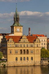 Buildings at Novotneho lavka street in Prague, Czech Republic
