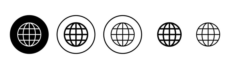 Web icon set illustration. go to web sign and symbol. web click icon. Global search icon