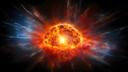 超新星爆発とは何か No.009  What is a Supernova Explosion Generative AI - obrazy, fototapety, plakaty