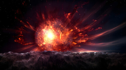 超新星爆発とは何か No.016  What is a Supernova Explosion Generative AI - obrazy, fototapety, plakaty