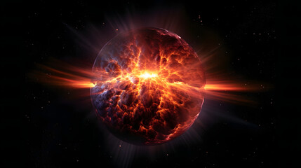 超新星爆発とは何か No.019  What is a Supernova Explosion Generative AI - obrazy, fototapety, plakaty