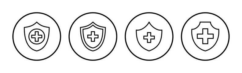 Health insurance icon vector. medical insurance icon