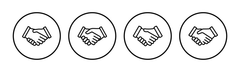 Hand shake icon vector. business handshake. contract agreement. partnership