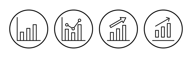 Growing graph Icon vector. Chart icon. Graph Icon