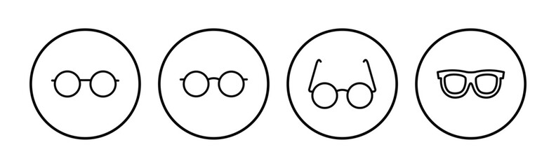 Obraz na płótnie Canvas Glasses icon vector. eye glasses icon. sunglasses