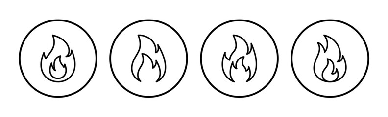 Fire icon vector. fire flame icon