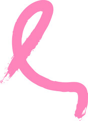 Pink breast cancer awareness ribbon