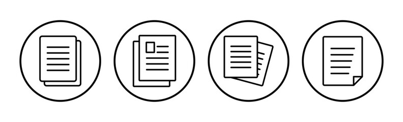 Document icon vector. Paper icon. File Icon