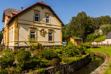 Fototapeta na wymiar House in Horni Poustevna village, Czech Republic