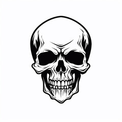 Skull with Yin Yang Symbol