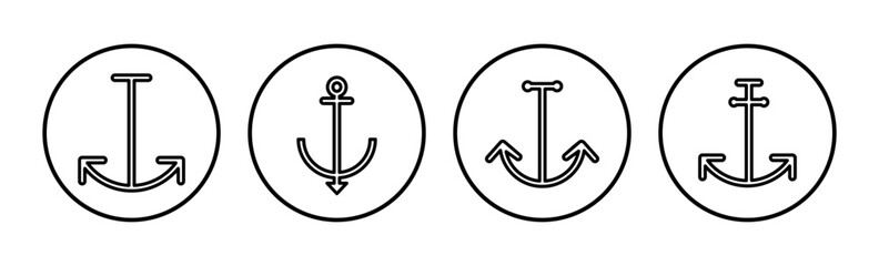 Anchor icon vector. Anchor sign. marine symbol