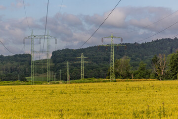 High voltage transmission lines in the Czech Republic