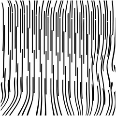 Thin objects form a geometric texture with distortion at the bottom and top.