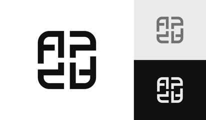 Letter AP initial monogram logo design