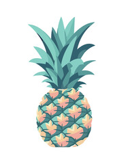 Ripe pineapple symbolizes healthy summer refreshment meal