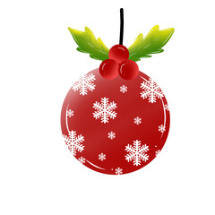 red christmas ball