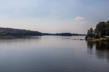 Fototapeta premium View of Bezdrev pond, Czech Republic