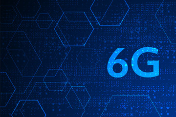 concept of technology 6G mobile network , New generation telecommunication , high-speed mobile Internet,