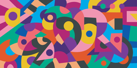 colorful mural pattern for wall decoration © juragan lensa manual