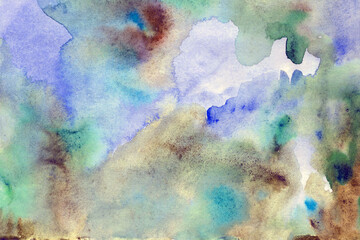 Green brown beige gradient watercolor background texture