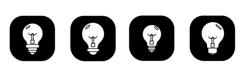 Light bulb icon in flat. A light bulb icon design. Stock vector.