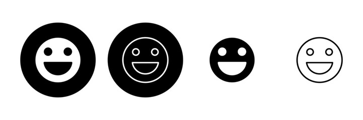 smile icon set. smile emoticon icon. feedback